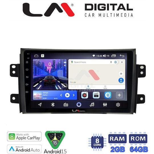 LM Digital Car Audio System for Fiat Sedici Suzuki SX4 2005-2013 Bluetooth USB Wi-Fi GPS Apple CarPlay Android Auto