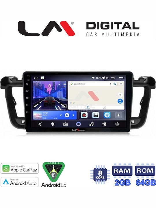 LM Digital Car Audio System for Peugeot 508 2010>2017 Bluetooth USB Wi-Fi GPS Apple CarPlay Android Auto