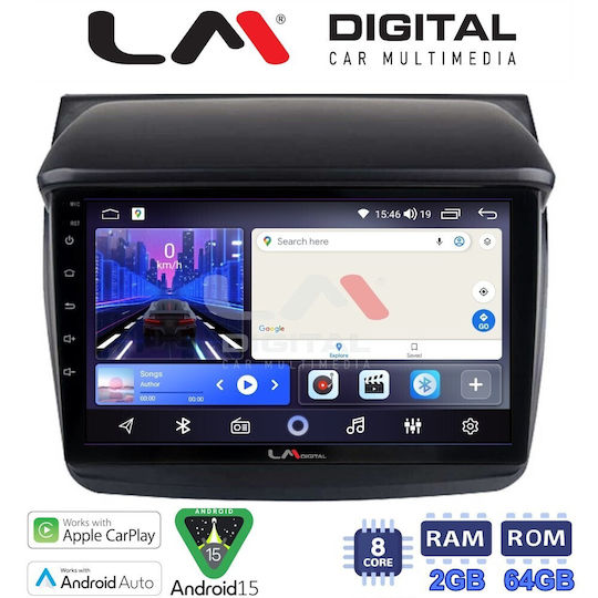 LM Digital Car Audio System for Mitsubishi L200 2006 2014 Bluetooth USB Wi-Fi GPS Apple CarPlay Android Auto