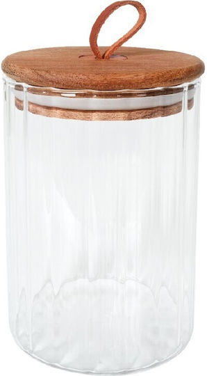 Espiel General Use Vase with Lid Wooden Transparent 480ml