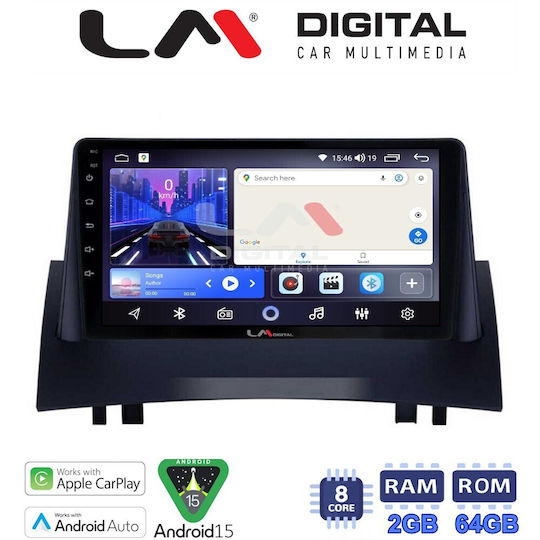 LM Digital Car Audio System for Renault Megane 2 2002 2008 Bluetooth USB Wi-Fi GPS Apple CarPlay Android Auto
