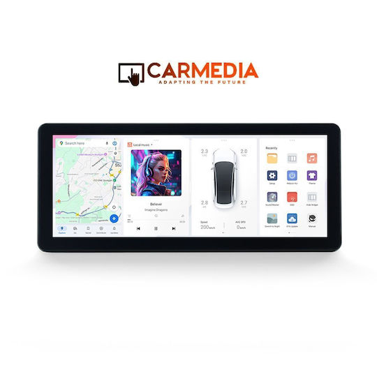Carmedia Car Audio System for Jeep Cherokee 2008-2014 Bluetooth USB WiFi GPS Apple CarPlay Android Auto with 12.3" Touch Screen