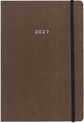 Next Текстилна Седмична Агенда 2027 Кафява 17x25см