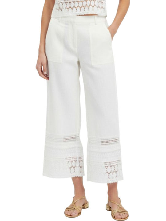 Γυναικείο Υφασμάτινο Παντελόνι Off White