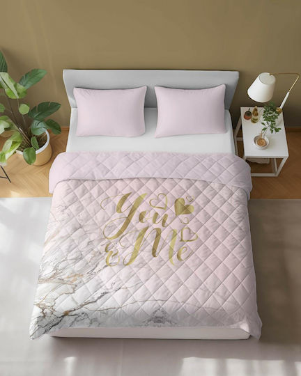 Detexpol Κουβερλί Υπέρδιπλο Pink Powder Gold 220x240cm