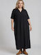 Maxi Shirt Dress Black