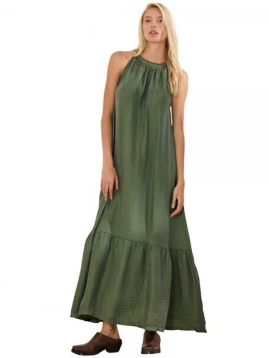 Namaste Καλοκαιρινό Maxi Φόρεμα Green