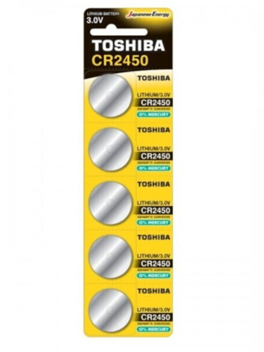 Toshiba Батерии за Часовници Литий CR2450 3V 5 Броя