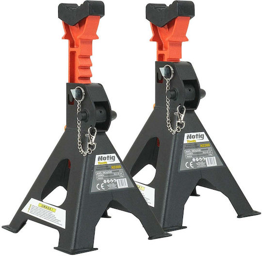Set Tripiede de Susținere pentru Mașină 3 Bucăți 29 5-43cm 2 Buc