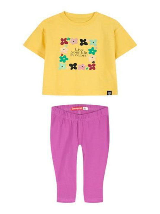 Kinderbekleidungssets mit Leggings Sommer Fuchsie 2 Stück