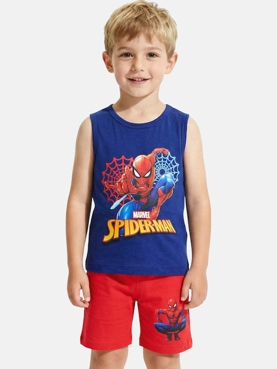 Kinderbekleidungsset mit Sommer-Shorts 2 Stück Blau Spiderman