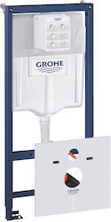 Grohe Eingebautes Kunststoff-Toilettenspülung Rechteckig Niedrigdruck Grau