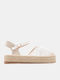 Women's Flat Sandals Flatforms White