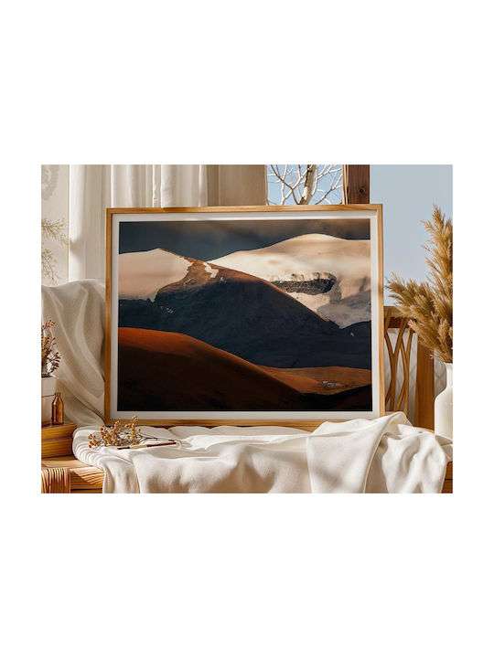 Poster Mountain Pst25134 40cm X 50cm Frame Natu...