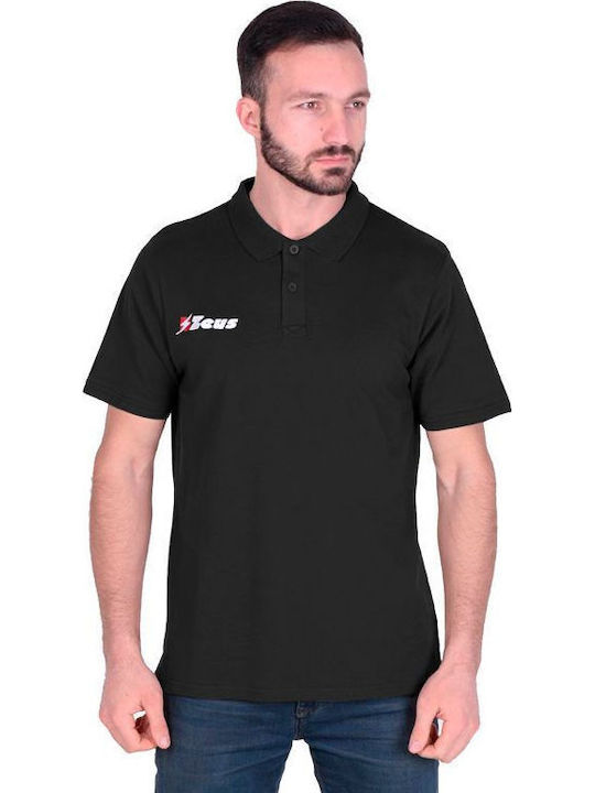Polo Bluză Sport Cu Mânecă Scurtă Neagră