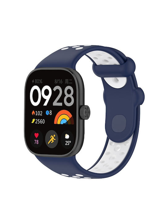 Λουράκι Σιλικόνης Redmi Watch 6 5 4 Smart Band 9 Pro/8 Pro Blue White Oem