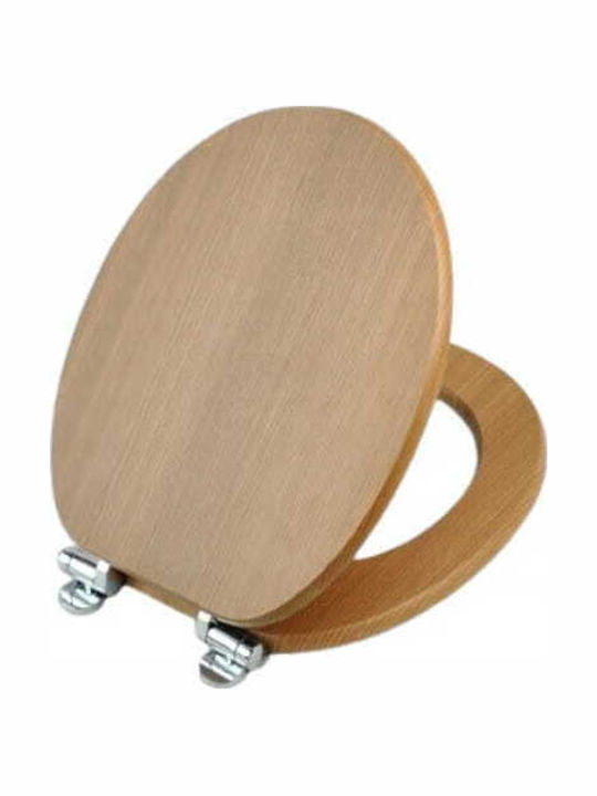 Nergis Toilettensitz Sanftes Schließen Bambus 55x37cm Braun