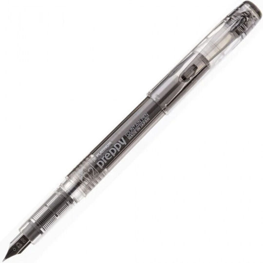 Platinum Preppy Fountain Pen Medium 0.5mm Black Plastic With Black Ink
