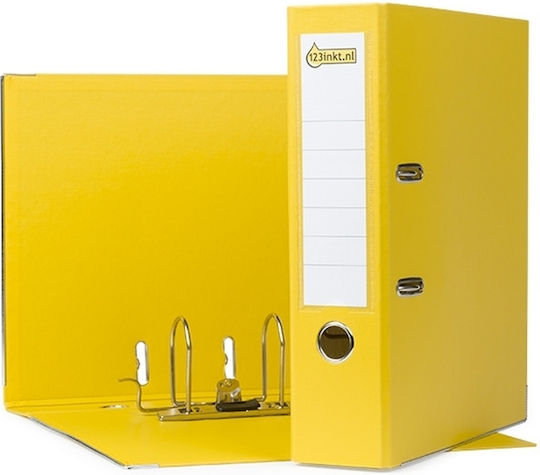 Plastic Archiving Arc Ring Binder 123inkt A4 80mm Yellow