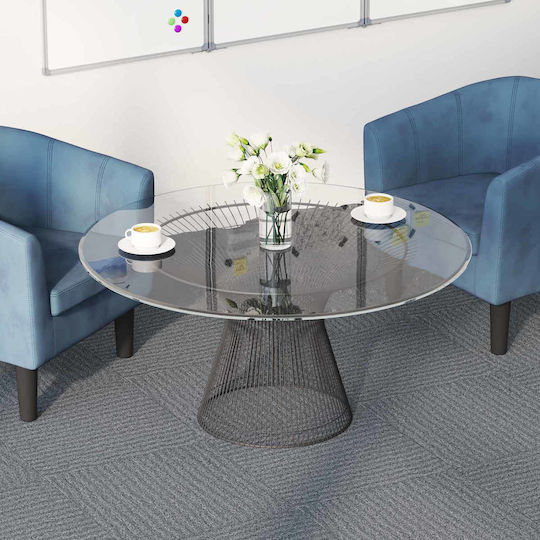 vidaXL Set Plastic Floor with 4 Tiles L50xW50cm Gray