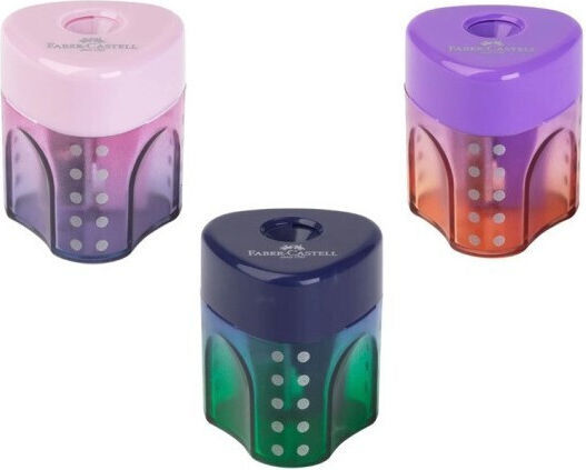 Faber-Castell Grip Auto Mini Plastic Pencil Sharpener (Various Colours) 1 Piece