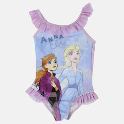 Disney Frozen Παιδικό Μαγιό Ολόσωμο Λιλα