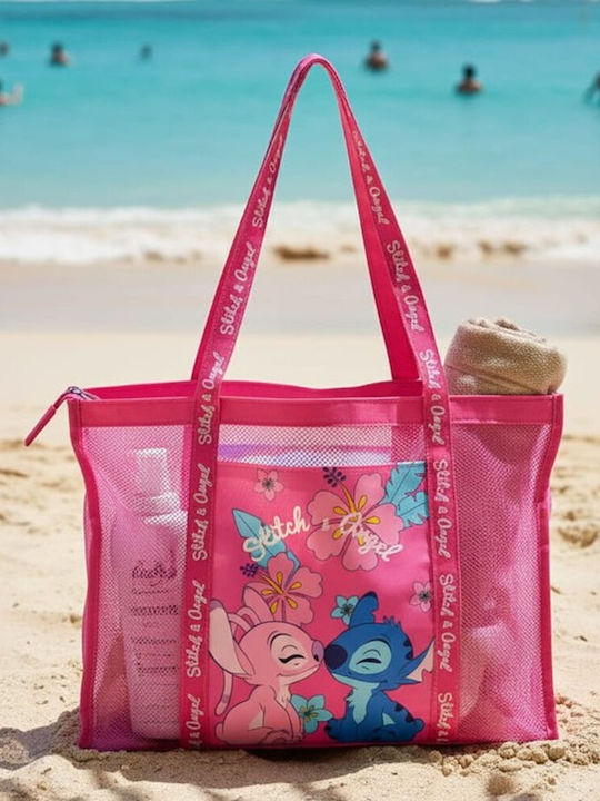 Disney Stitch Kinder Tasche Strandtasche Fuchsie