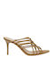 Suede Mules με Τακούνι σε Χακί Χρώμα