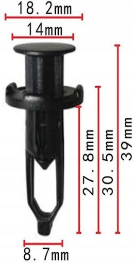 1x Bumper Pin Clip Toyota Avensis Auris