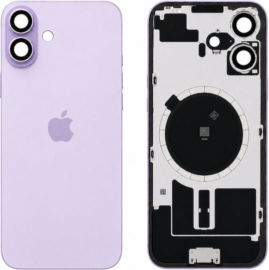 Πίσω Γυαλί Ατσάλινη Πλάκα Μαγνήτες Magsafe & Camera Lens Iphone 17 Lavender