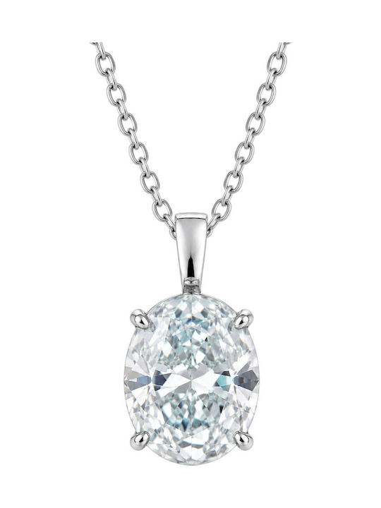 Jools Colier Talisman Inel De Logodnă Din Argint Cu Zircon