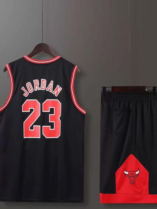 King Ανδρικο Σετ Μπάσκετ Jordan Black