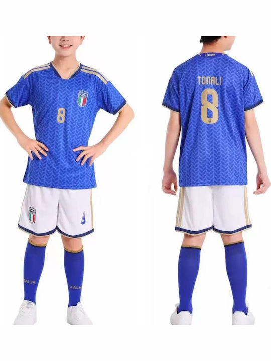 King Παιδικό Σετ Ποδοσφαίρου Sandro Tonali Προκριματικά Mundial 2026 Εθνικής Ιταλίας Home