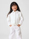 Kids Long Denim Jacket Fresh White