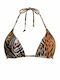 Topuri De Bikini Triunghi Animal Print Maro