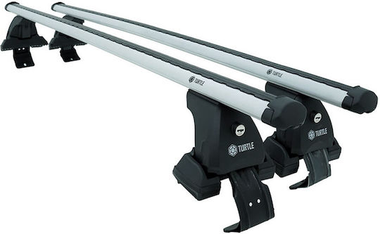 Turtle Rex Silver Car Roof Bars Compatible with Peugeot 3008 E-3008 P64 Bare Roof