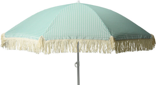 Progarden Folding Beach Umbrella Diameter 1.76m with UV Protection Green