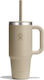 Hydro Flask Handled Tumbler Θερμός Ανοξείδωτο 710ml Oat με Καλαμάκι και Λαβή