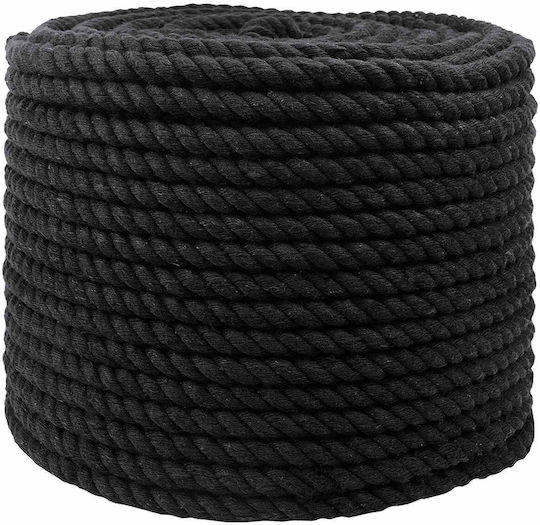 Vidaxl Σχοινί Μαύρο 1,2 X 1,2 X 10000 Εκ Βαμβάκι