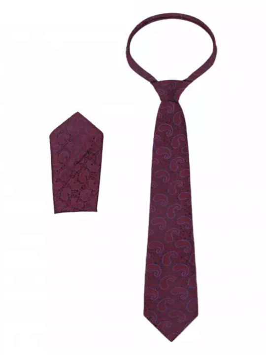 Set Kids' Tie Boys Handkerchief Charing Cross Burgundy