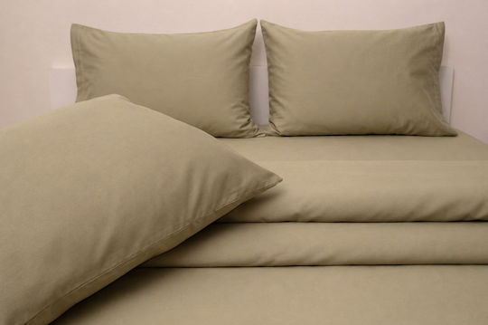 Anna Riska Σεντόνι Μονό 170x275εκ. Khaki Green