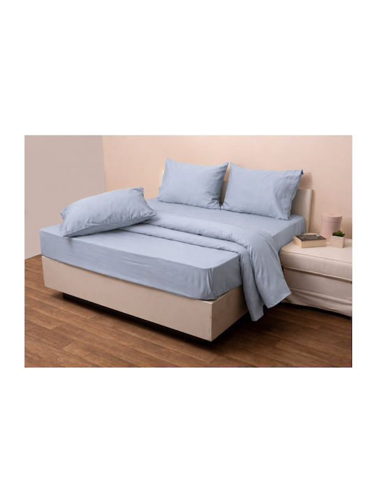 Anna Riska King Size Bed Sheets Set 280x275cm Gray (4 Pieces)