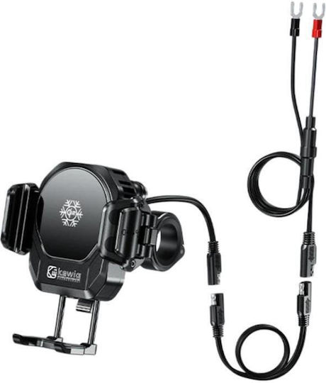 Kewig Motorcycle Phone Mount with Adjustable Arm 5.4-7.2" for Handlebar