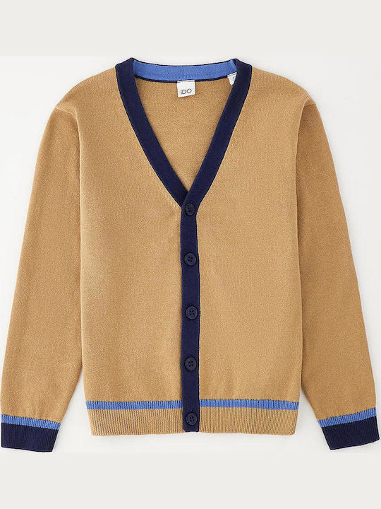 Cardigan Pentru Copii Din Bumbac Maro Albastru