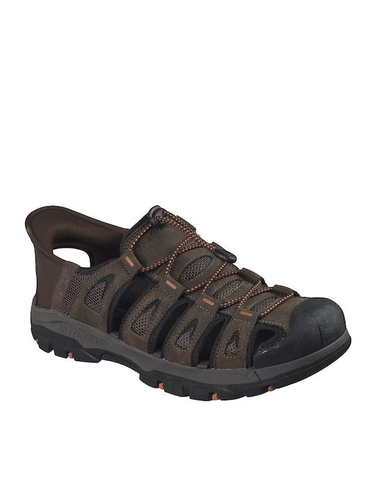 Skechers Tresmen Leather Men's Sandals in Brown...