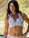 Top De Bikini Cupe D Cu Burete Floral Frufru