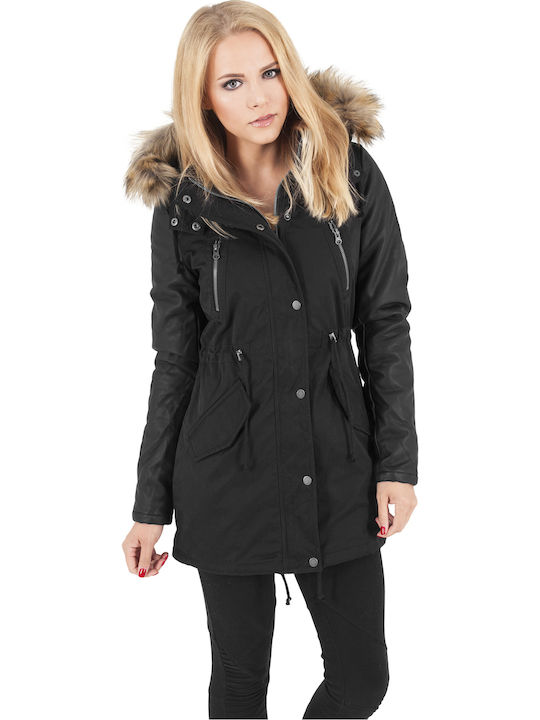 Damen Leder Damenjacke Für Winter Blk/blk