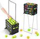 Vevor Tennis Pickleball Ball Collection Basket Wheels Capacity 80 Balls Wqsnljsltg80ylubk001v0