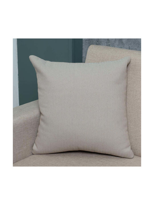 Διακοσμητική Μαξιλαροθήκη Zen Cappuccino 40x40εκ.