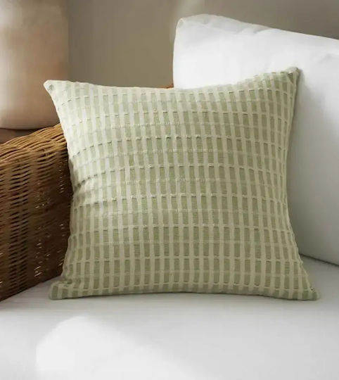 Gofis Home Decorative Pillow Case Elysia from 100% Cotton Garden Green 43x43cm